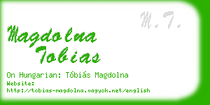 magdolna tobias business card